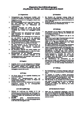 AGB Jrg Maderer Sanitr- und Heizungstechnik GmbH